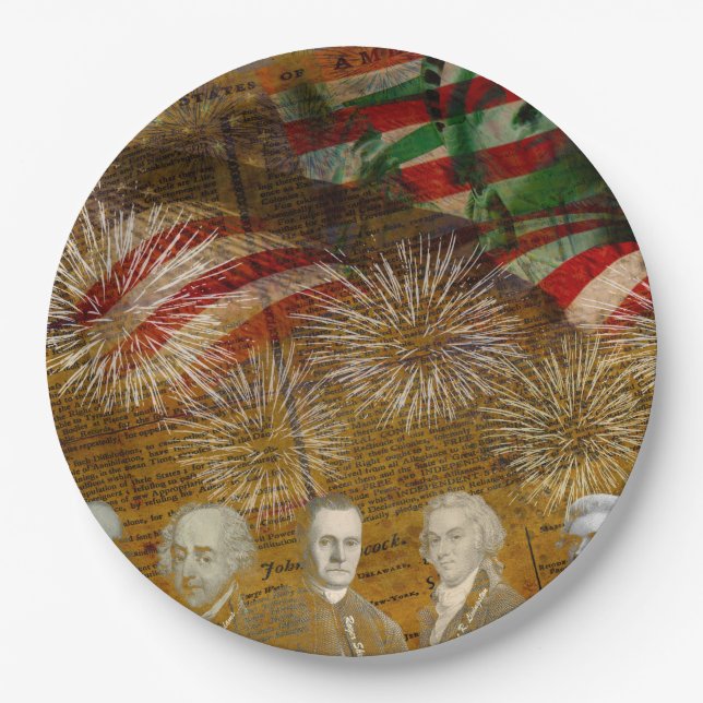 Glücklicher Unabhängigkeitstag! Pappteller (Vorderseite)