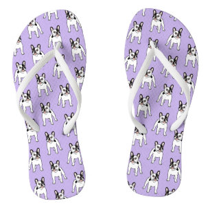 Glücklicher und Spaß-Single mit Kapuze gescheckt Flip Flops