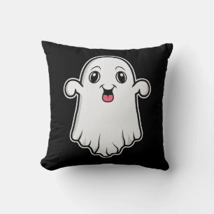 Glücklicher und süßer Cartoon-Geist Halloween Schw Kissen