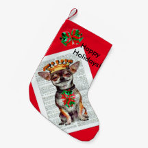 GLÜCKLICHER URLAUB CHIHUAHUA XMAS STRUMPF!