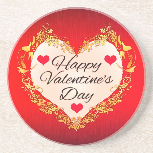 Glücklicher Valentinstag!-47949 Getränkeuntersetzer (Vorne)