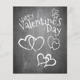 Glücklicher Valentinstag auf einem Kreidebrett