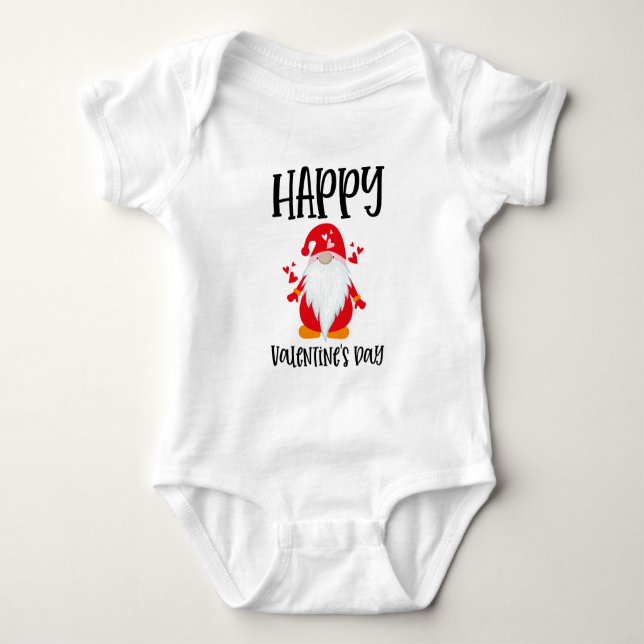 Glücklicher Valentinstag Baby Strampler (Vorderseite)