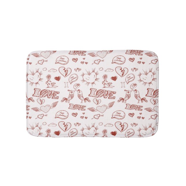 Glücklicher Valentinstag Badematte (Vorderseite)