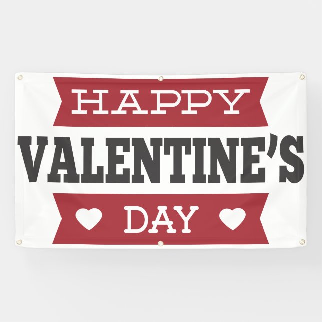 Glücklicher Valentinstag Banner (Horizontal)