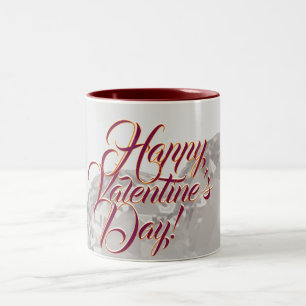 Glücklicher Valentinstag Becher Zweifarbige Tasse