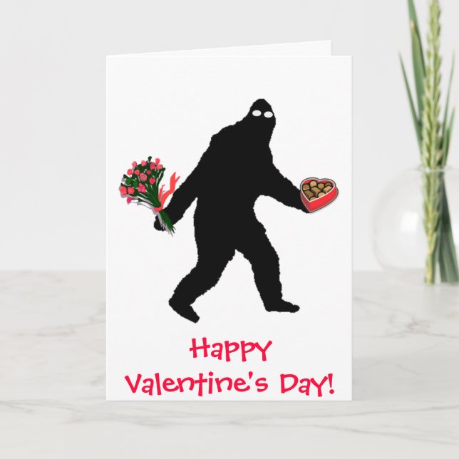 Glücklicher Valentinstag Bigfoots! Feiertagskarte (Vorderseite)
