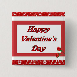 Glücklicher Valentinstag Button