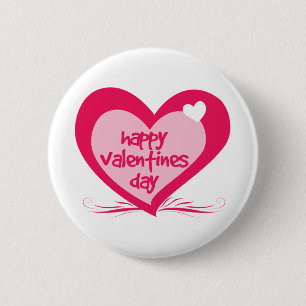 Glücklicher Valentinstag Button