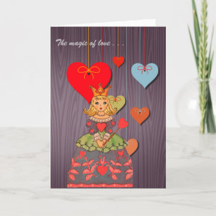Glücklicher Valentinstag Der Zauber der Liebe Karte