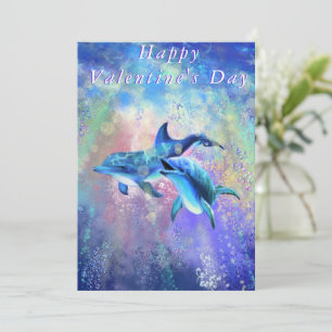 Glücklicher Valentinstag - Dolphin Couple - In Lie