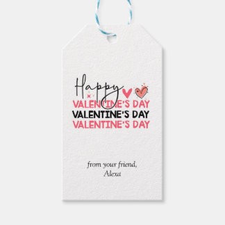 Glücklicher Valentinstag, Einfache Geschenkmarke, Geschenkanhänger