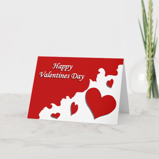 Glücklicher Valentinstag Feiertagskarte (Vorderseite)