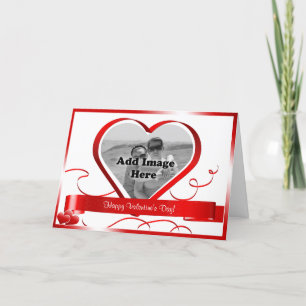 Glücklicher Valentinstag! Foto-Schablone Feiertagskarte