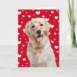 Glücklicher Valentinstag Golden Retriever Karte