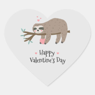 Glücklicher Valentinstag Herz-Aufkleber