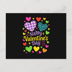 Glücklicher Valentinstag - Herzen Liebe Postkarte