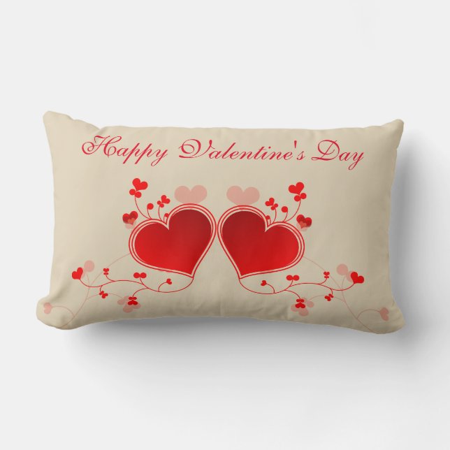 Glücklicher Valentinstag Lendenkissen (Vorderseite)