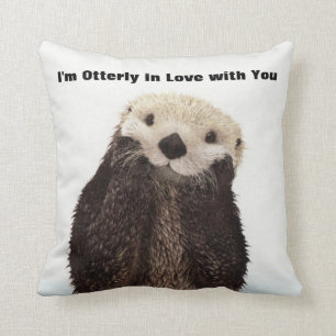 Glücklicher Valentinstag-lustiger Otter Kissen
