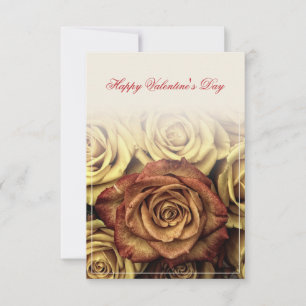 Glücklicher Valentinstag mit gelbem Rosenbuquet