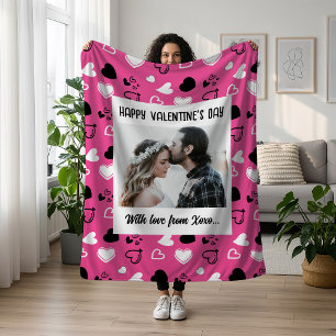 Glücklicher Valentinstag mit Liebe Fleecedecke