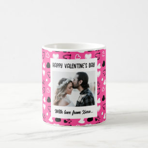 Glücklicher Valentinstag mit Liebe Kaffeetasse