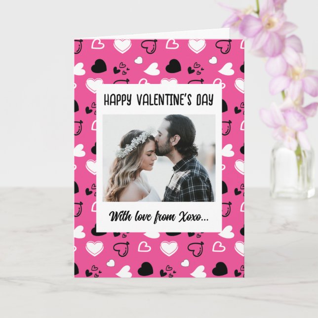 Glücklicher Valentinstag mit Liebe Karte (Orchidee)