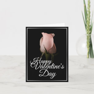 Glücklicher Valentinstag mit rosa Rosa Karte