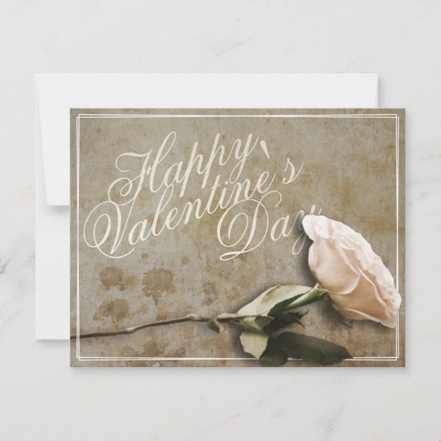 Glücklicher Valentinstag mit Rose (Vorderseite)