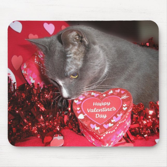 "Glücklicher Valentinstag!" Mousepad (Vorne)