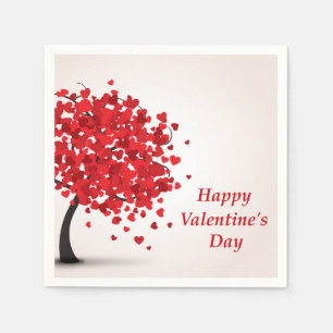 Glücklicher Valentinstag-Papierservietten Serviette
