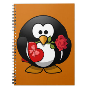 Glücklicher Valentinstag-Pinguin Notizblock