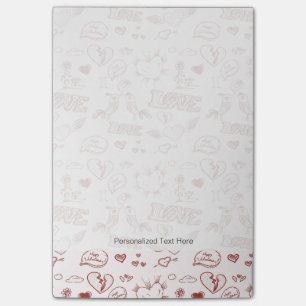 Glücklicher Valentinstag Post-it Klebezettel