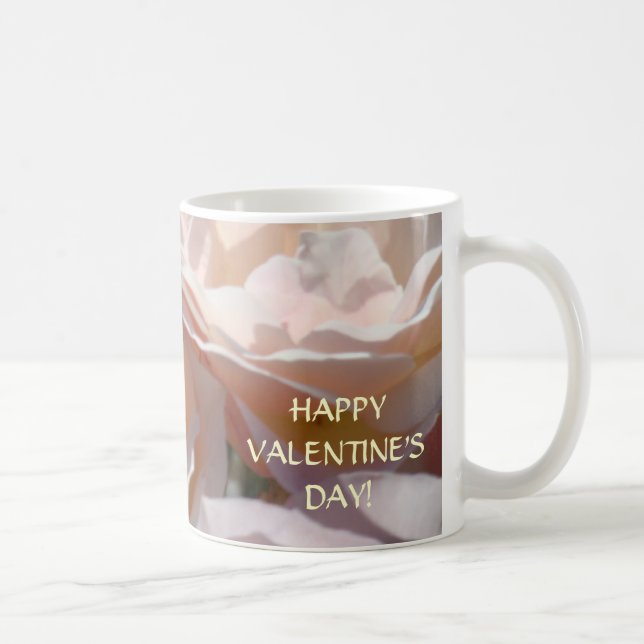 GLÜCKLICHER VALENTINSTAG! Rosa Kaffeetasse (Rechts)