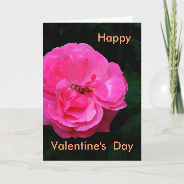 Glücklicher Valentinstag, Rose Feiertagskarte (Vorderseite)