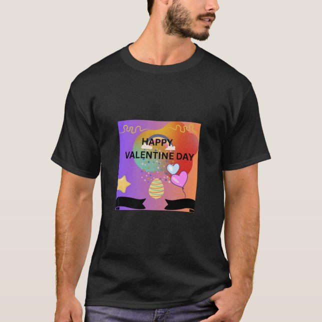 GLÜCKLICHER VALENTINSTAG T-Shirt (Vorderseite)