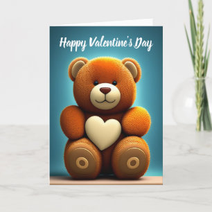 Glücklicher Valentinstag-Teddybär Feiertagskarte