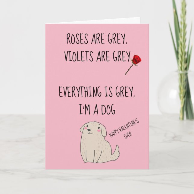 Glücklicher Valentinstag vom Hund Karte (Vorderseite)