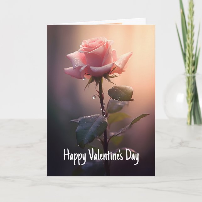 Glücklicher Valentinstag zu meiner perfekten Rose Karte (Vorderseite)