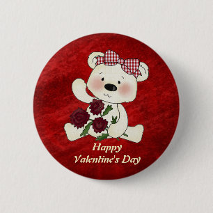 Glücklicher Valentinstagknopf Button