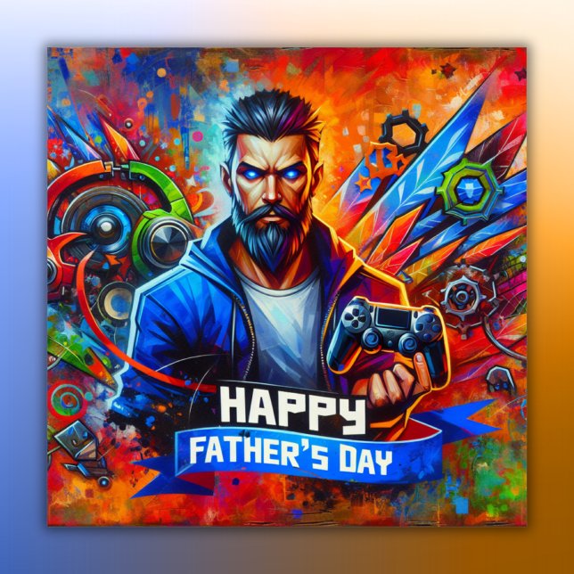 Glücklicher Vater-Tag Daddy Gamer | Poster (Von Creator hochgeladen)