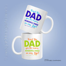 Glücklicher Vater Tag Danke Vater Tasse