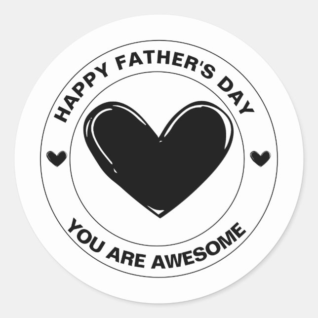 Glücklicher Vater's Day Du bist Phantastisch Niedl Runder Aufkleber (Vorderseite)