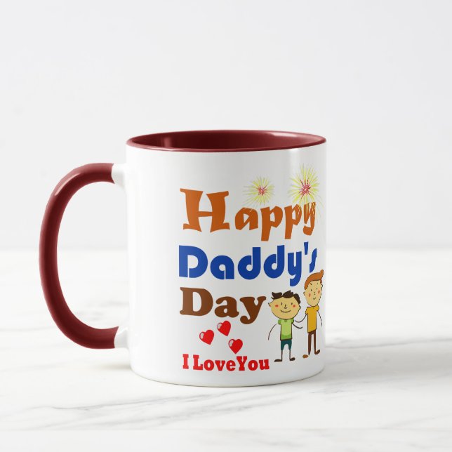 Glücklicher Vatertag Becher Tasse (Links)