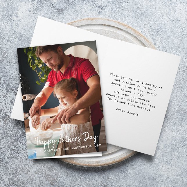 Glücklicher Vatertag Foto Gruß Karte (Happy Father's Day Photo Greeting Card)