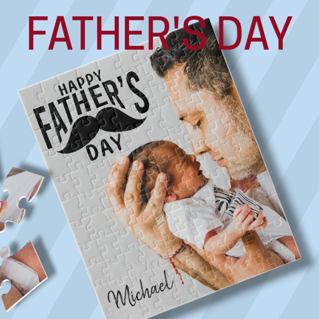 Glücklicher Vatertag Foto Vatertag (Happy Father's Day Photo Father's Day Jigsaw Puzzle)