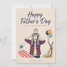 Glücklicher Vatertag Grußkarte für Papa Einladung
