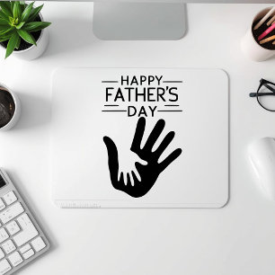 Glücklicher Vatertag Handabdruck-Mauspad Mousepad