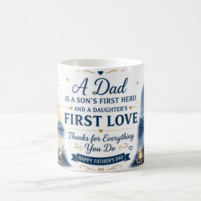 Glücklicher Vatertag Mug Geschenk Kaffeetasse (Mittel)