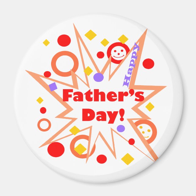 Glücklicher Vatertag Splash Magnet (Vorne)